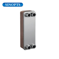 Intercambiador de calor de placas soldadas cobre del evaporador de la refrigeración por agua del alto rendimiento